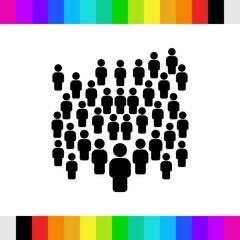 people with the leader icon stock vector illustration flat design