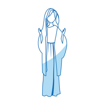 saint virgin mary religion catholic image vector illustration