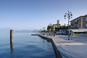 Lazise Pier - Lazise Pier on Lake Garda in Italy