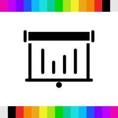 lectern with microphone icon stock vector illustration flat design