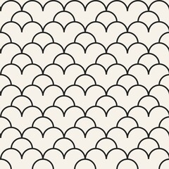 Abstract concept vector monochrome geometric pattern. Black and white minimal background. Creative illustration template. Seamless stylish texture. For wallpaper, surface, web design, textile, decor.