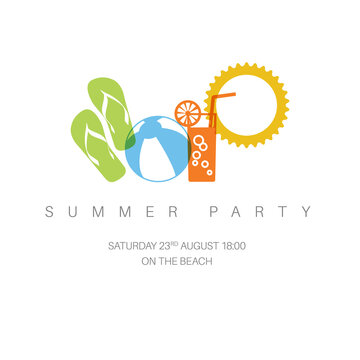 Summer party concept illustration