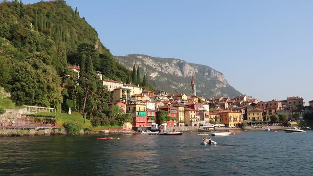 Varenna at Lake Como in summer, Lombardy Italy 