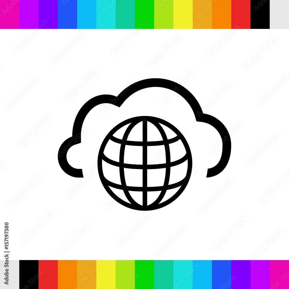Wall mural web icon stock vector illustration flat design