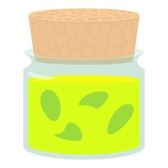 Glass bottle of medical tincture icon