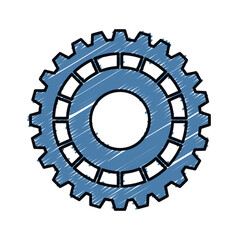 bike gear icon over white background. vector illustration