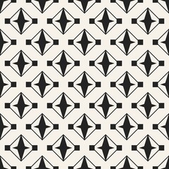 Abstract concept vector monochrome geometric pattern. Black and white minimal background. Creative illustration template. Seamless stylish texture. For wallpaper, surface, web design, textile, decor.