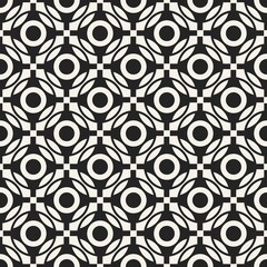 Abstract concept vector monochrome geometric pattern. Black and white minimal background. Creative illustration template. Seamless stylish texture. For wallpaper, surface, web design, textile, decor.