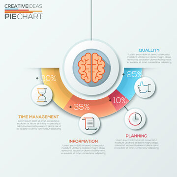 Vector education concept - brain and science infographics