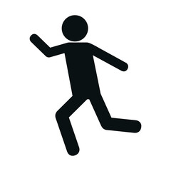Fototapeta na wymiar pictogram man running icon over white background. vector illustration