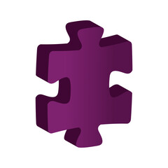 jigsaw puzzple icon over white background. vector illustration