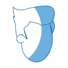 silhouette head man business image vector illustration