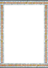 White Frame with Decorated Borders