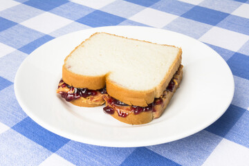 Peanut butter and jelly sandwich
