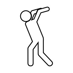 pictogram man icon over white background. vector illustration