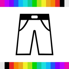pants icon stock vector illustration flat design