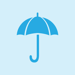 Umbrella sign icon. Rain protection symbol. Flat design style. 