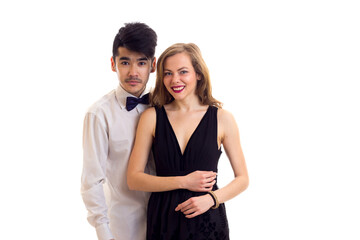 Young couple in formal dresses 