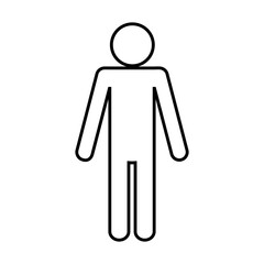 Fototapeta na wymiar pictogram man standing icon over white background. vector illustration