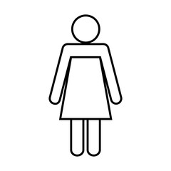 pictogram woman icon over white background. vector illustration