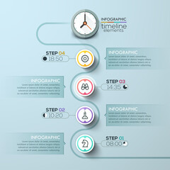 Business timeline infographic template