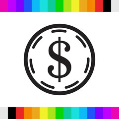 dollar money icon stock vector illustration flat design