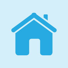 Vector Home Icon in flat design style.