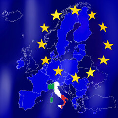 EU map - Italy