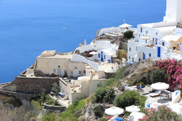 Oia on Santorini Island. The Cyclades, Greece.