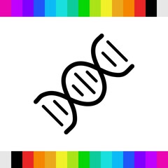 DNA icon stock vector illustration flat design