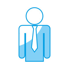 pictogram businessman icon over white background. vector illustration