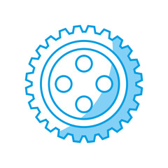 bike gear icon over white background. vector illustration