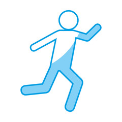 pictogram man running icon over white background. vector illustration
