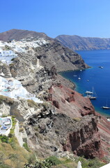 Fototapeta premium Panoramic view of Oia. Santorini Island, the Cyclades, Greece.