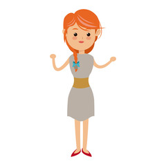 character woman femlae adult parent family member vector illustration
