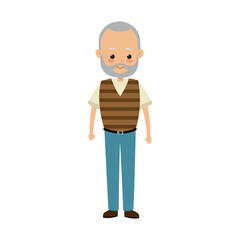 cartoon man male parent family adult member vector illustration