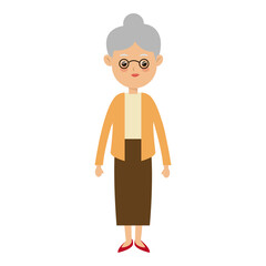 character woman femlae adult parent family member vector illustration