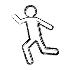 pictogram man running icon over white background. vector illustration