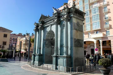 Wall murals Artistic monument Triumphal arch, Plaza de los Reyes, main square, Ceuta