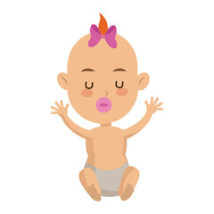 cute baby child newborn family member vector illustration