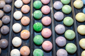 mochi colorful Japanese ice rice dessert