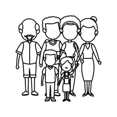 Obraz na płótnie Canvas cute family people together members vector illustration