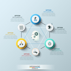 Timeline infographic template. Vector illustration. can be used for workflow layout, banner, diagram, number options, web design.