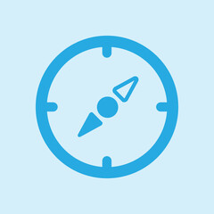 Vector compass icon. Orientation in the locality. Flat design style.