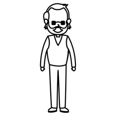 cartoon man male parent family adult member vector illustration