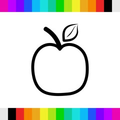 apple icon stock vector illustration flat design