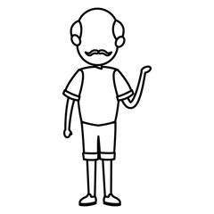 cartoon man male parent family adult member vector illustration