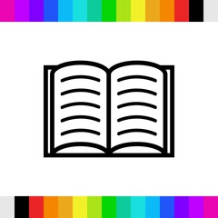 open book icon stock vector illustration flat design