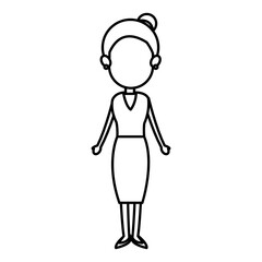 character woman femlae adult parent family member vector illustration