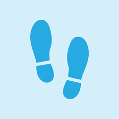 Black Imprint soles shoes icon. Flat design style.